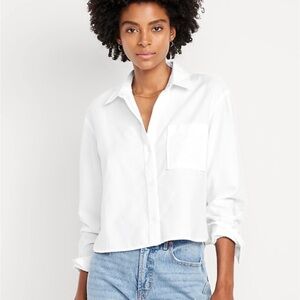 Old Navy Cropped Oxford Shirt